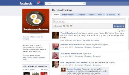 RecetasComidas.com alcanza los 20000 seguidores en Facebook