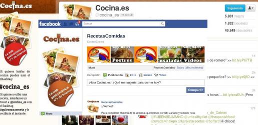 Cocina.es triunfa en Twitter y Facebook