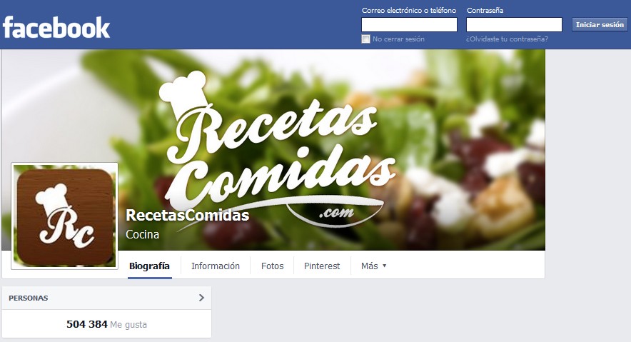 RecetasComidas.com supera los 500.000 fans en Facebook